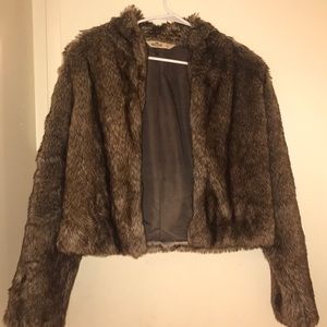 Hollister Faux Fur Jacket Size L